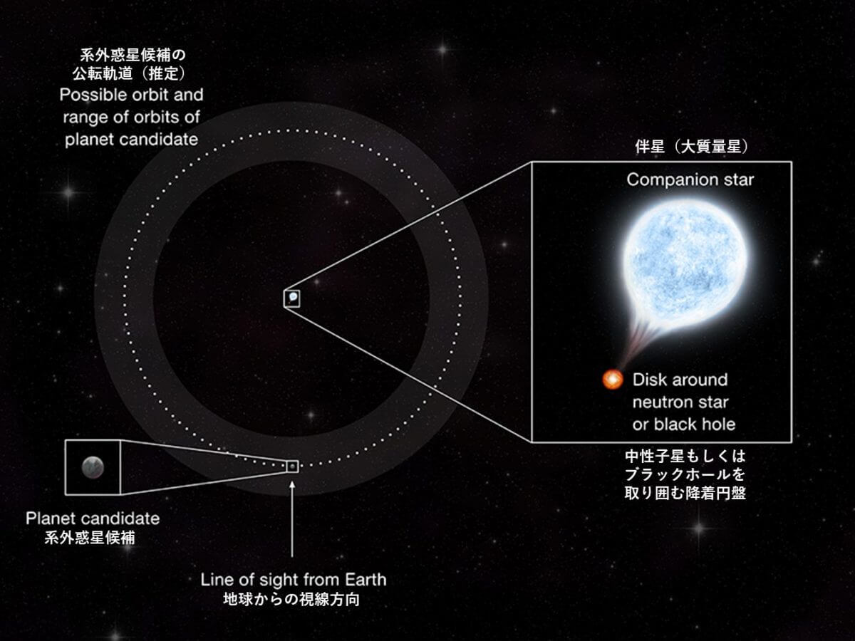 系外惑星候補の公転軌道を示した図