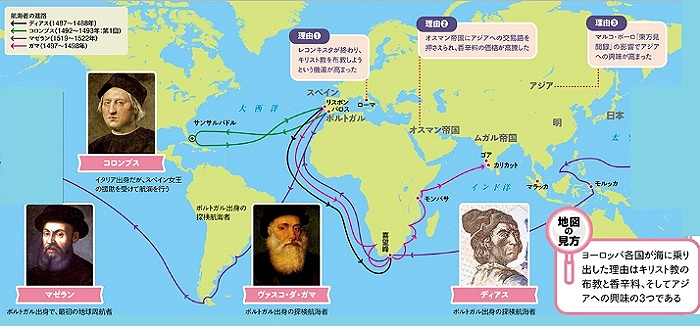 ４大航海時代の世界地図