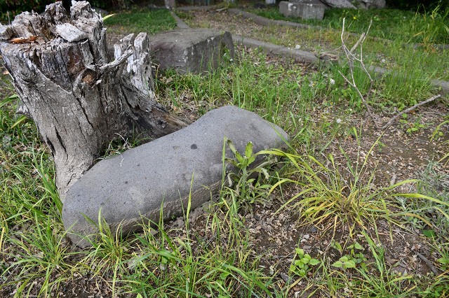 小山朝政の墓　謎の石