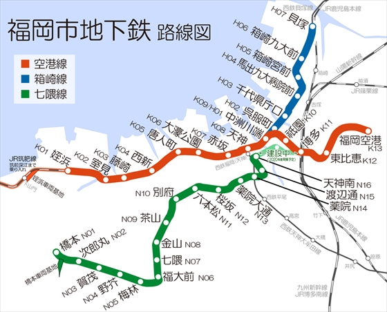 福岡市地下鉄路線図_R
