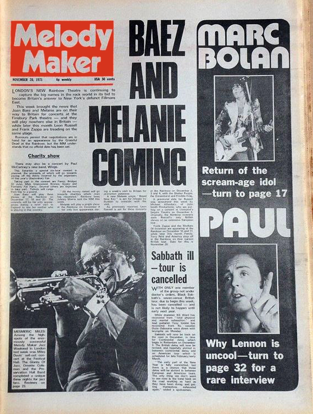 Melody Maker - November 20, 1971